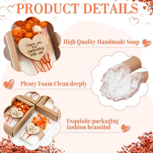 Demissle 30 Pcs Handmade Scented Soap Wedding Favors