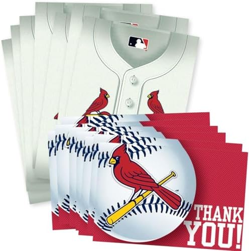 St Louis Cardinals Invitation Thank You Card Set - 388 x 563