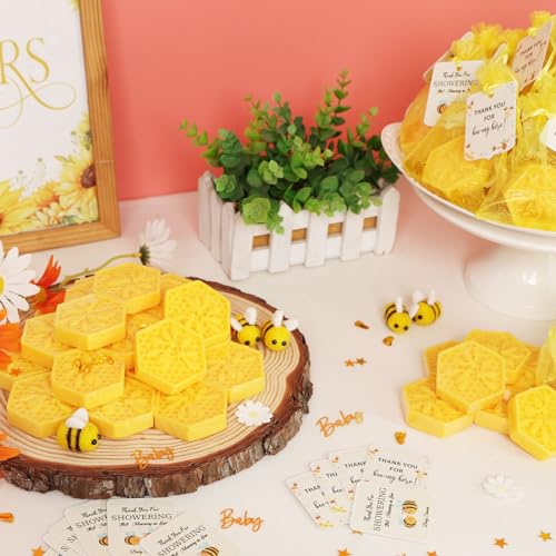 AIXIANG Bee Baby Shower Favors with Organza Bags and Thank Cards