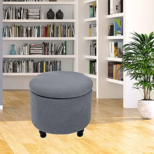 XMNTG Grey Stretch Stool Cover with Elastic Bottom