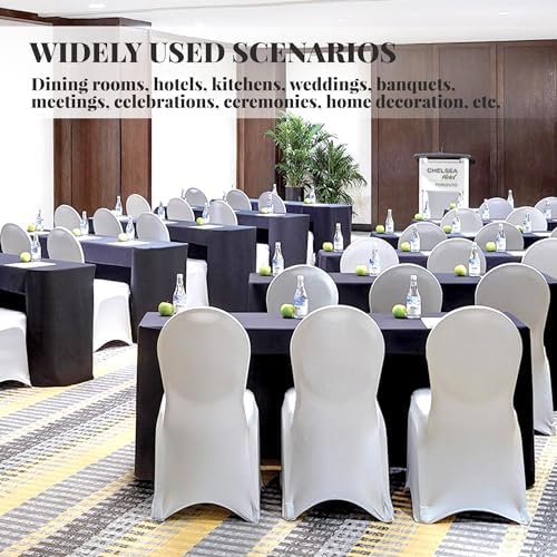 BIGTONE 50 Pcs Beige Chair Covers for Weddings and Events