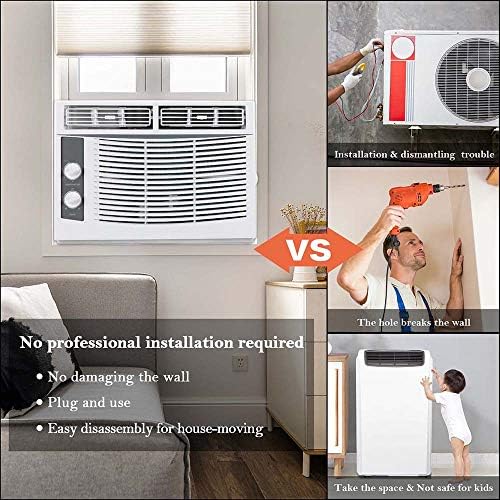 ROVSUN 5000 BTU Window Air Conditioner Cooling Up to 150 Sq Ft White