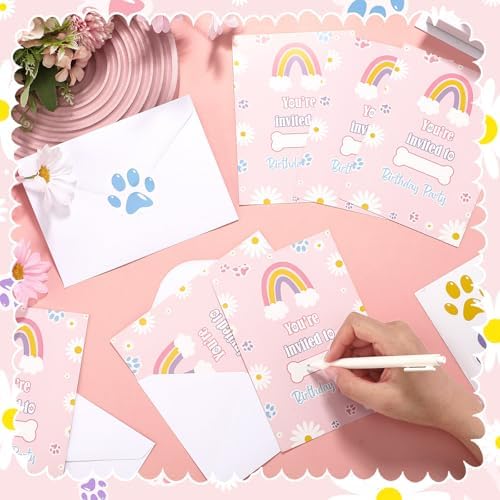 Marspark 30 Pack Birthday Invitations with Envelope and Stickers