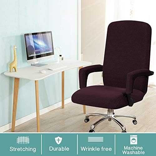 Turquoize Office Chair Cover - Stretch Slipcover with Arms for Dogs Cats Pets