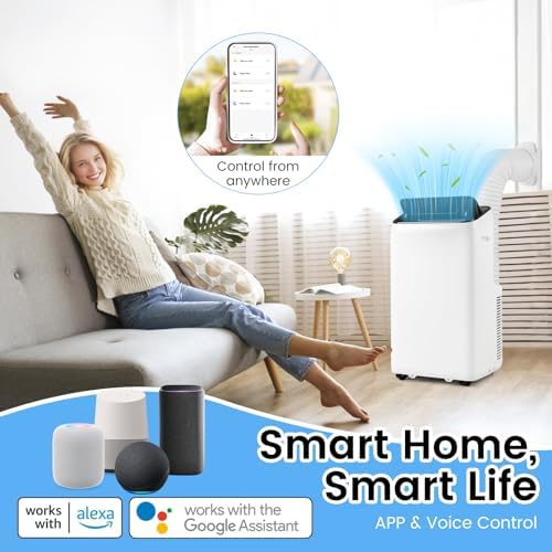 ARLIME 14000 BTU Portable AC Unit with Wi-Fi Fan and Dehumidifier