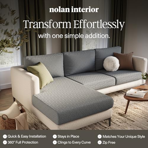 Nolan Interior Magic Sofa Cover - Jade White Pet Proof Slipcover