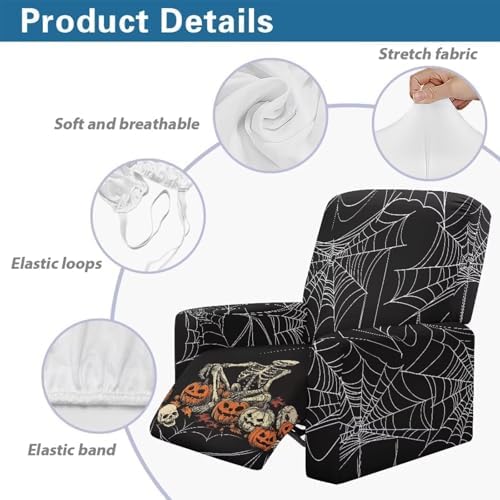 Yecarypod Halloween Recliner Chair Cover