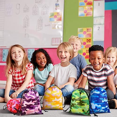 Amylove Camouflage Drawstring Party Bags 24 Pack