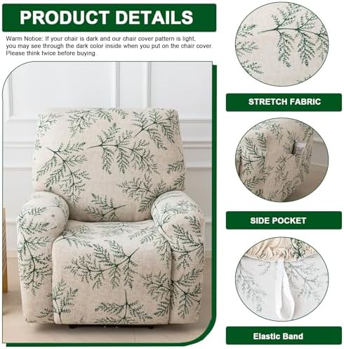 CRFATOP Recliner Slipcovers with Arms 4 Piece