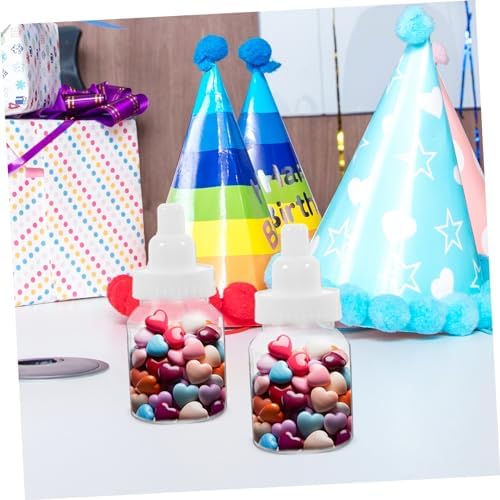 4sets Baby Shower Bottles Fillable Mini Milk Bottles Candy Box Favors