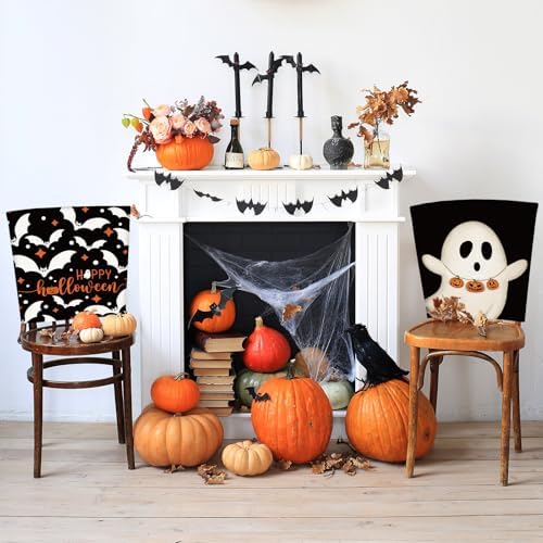 4 Halloween Chair Covers for Dining Chairs