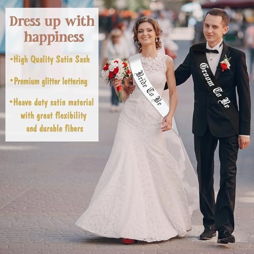 Bride to Be Sash and Groom to Be Sash Set