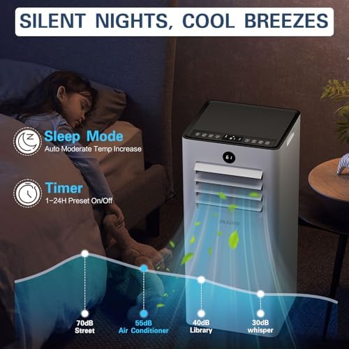 3-in-1 Portable AC Unit 10000 BTU Cool Dry Fan Smart