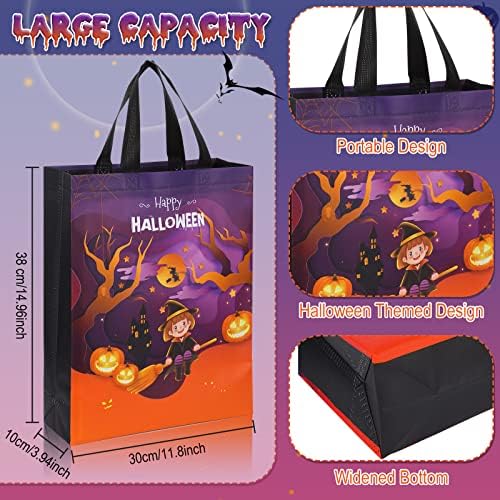Sanwuta 48 Pcs Halloween Tote Bags Reusable