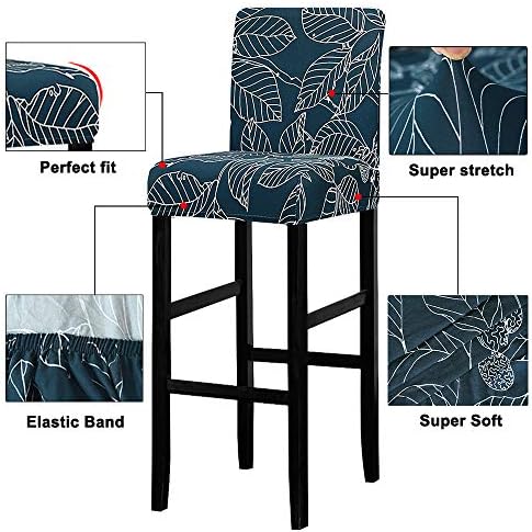 Lellen Bar Stool Covers Set of 4 - Patterned Stretch Removable