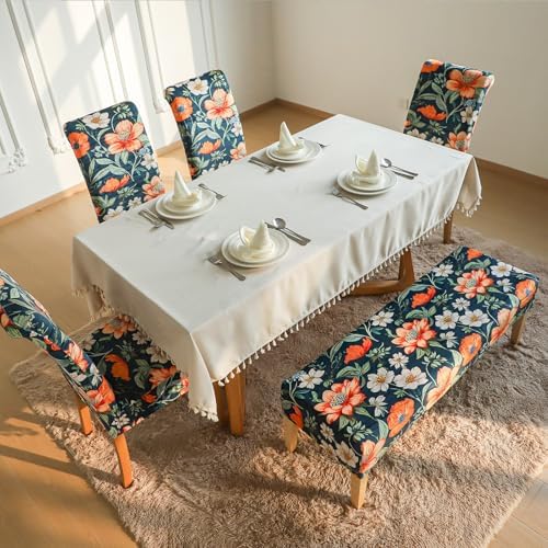 FORCHEER Velvet Dining Bench Cover 60 Inches Long