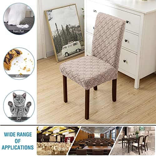 BOGUANG Dining Chair Covers Set of 6 Removable Washable