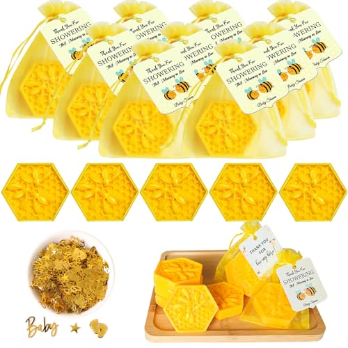 AIXIANG Bee Baby Shower Favors with Organza Bags and Thank Cards