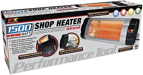 Performance Tool W5008 1500 Watt Infrared Heater Adjustable Water-Resistant
