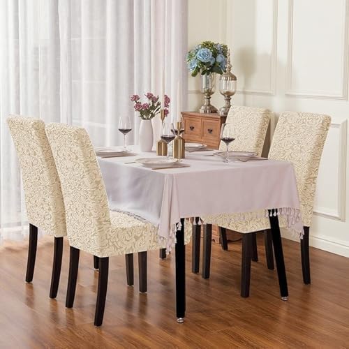 Stretch Jacquard Dining Chair Covers for Home Decor