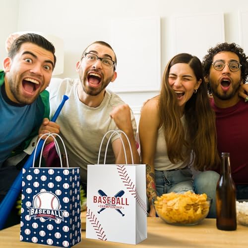 16 PCS Baseball Tote Bags with Handles
