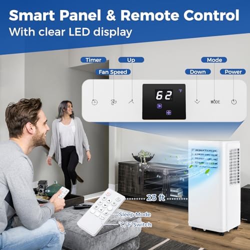 DORTALA 9000 BTU Portable AC Unit with Fan and Dehumidifier 1