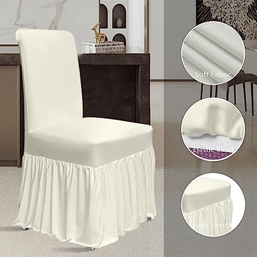 Molasofa Chair Covers Set of 2 Stretch Slipcovers with Skirt