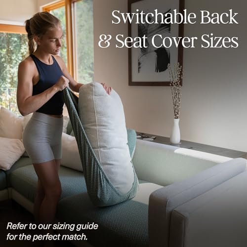 Nolan Interior Magic Sofa Cover - Jade White Pet Proof Slipcover