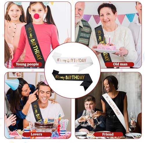2 Pcs Its My Birthday Sash for Women