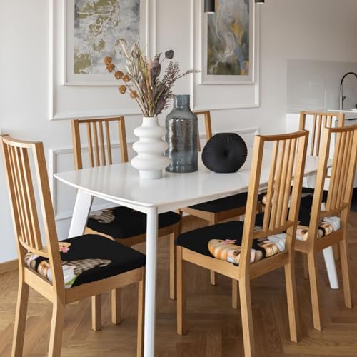 Coffee Lover Gnome Seat Covers for Dining Chairs