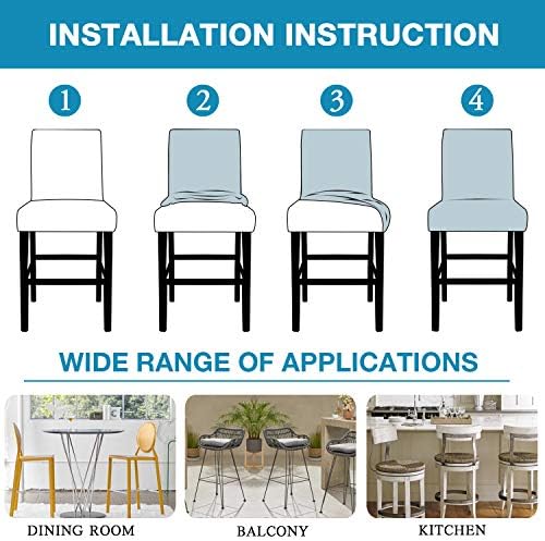 Flamingo P Bar Stool Covers 4 Pack with Backs