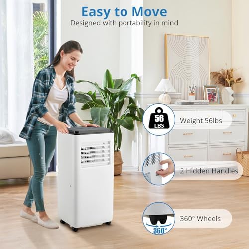 AutoSteelix 10000 BTU Portable AC Unit 350 Sq Ft Cool Fan Dehumidifier