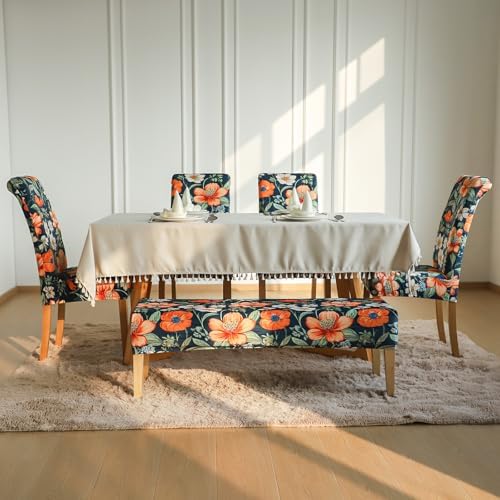 FORCHEER Velvet Dining Bench Cover 60 Inches Long