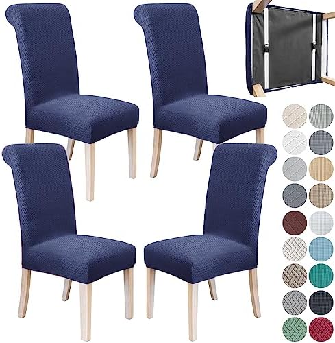 SPRINGRICO 4 Pack Dining Chair Covers with Seat Belt