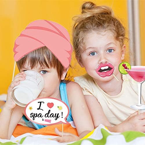 25Pcs Spa Photo Booth Props with Stick