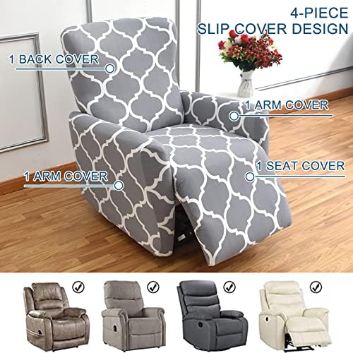 Eco-Ancheng 4-Piece Recliner Slipcovers Set Lazy Boy Chair Covers