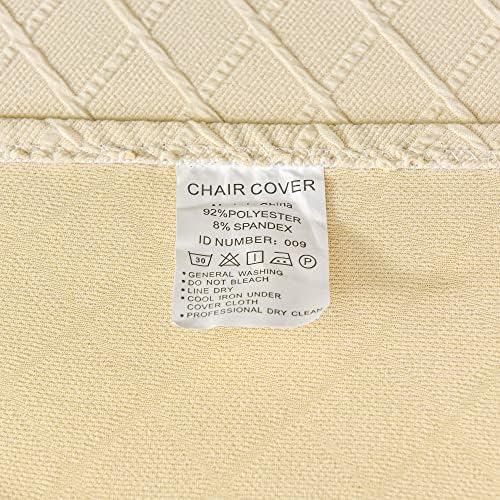 SoulFeel Set of 6 Lattice Chair Covers Champagne