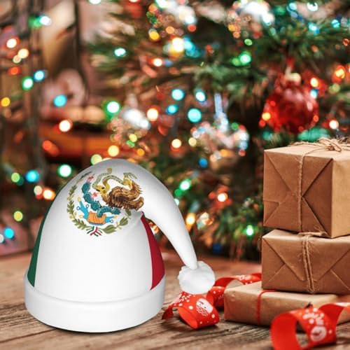 Flag Of Mexico Christmas Hat With LED Lights