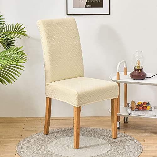 SoulFeel Set of 6 Lattice Chair Covers Champagne