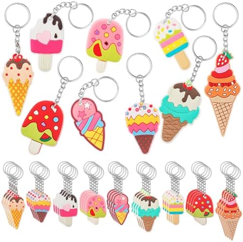 Sasylvia 36 Pcs Ice Cream Keychain Party Favors 1