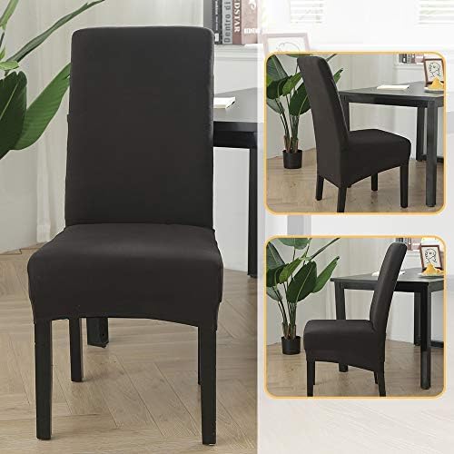 Stretch Dining Chair Slipcovers Black 4 Per Set