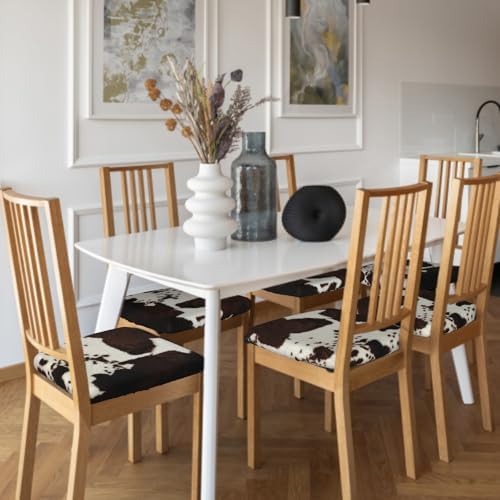 Granbey Cowhide Print Seat Covers Set of 2 Dining Chairs