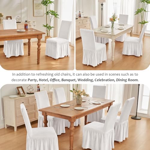 NICEEC Spandex Chair Covers Set of 4 for Dining Room