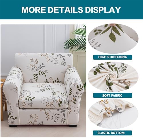KRFOONN 2 Piece Sofa Slipcover with Elastic Bottom