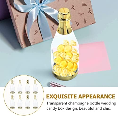 Cabilock 8pcs Transparent Candy Bottles for Party Favors and Snacks