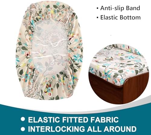 KRFOONN RV Dinette Cushion Covers Set 2 Backrest 2 Bench