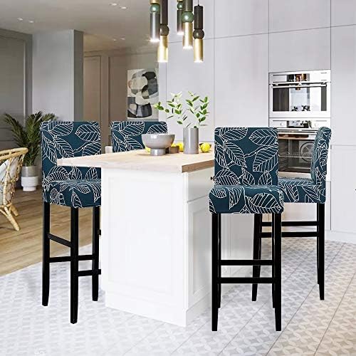 Lellen Bar Stool Covers Set of 4 - Patterned Stretch Removable