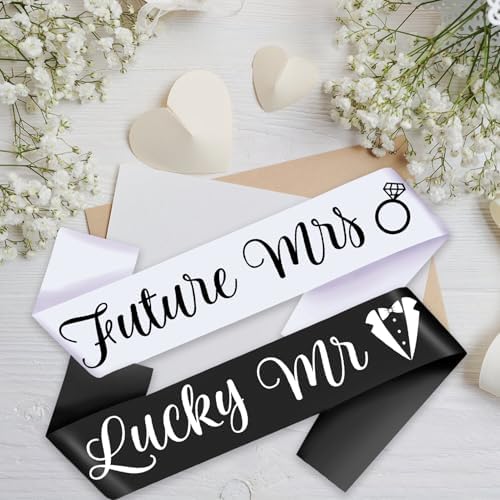 Future Mrs Lucky Mr Sash Kit - Bride to Be Groom to Be Sashes