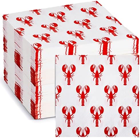 100 Count 2 Ply Crawfish Napkins 13x13 Inch 1