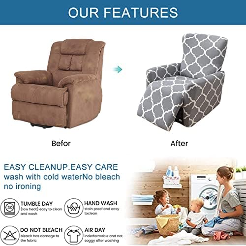 Eco-Ancheng 4-Piece Recliner Slipcovers Set Lazy Boy Chair Covers